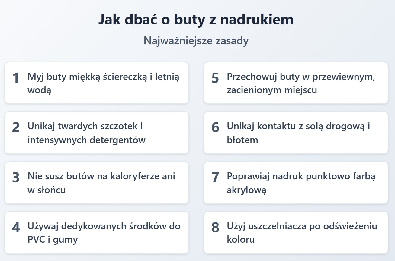 Jak dbać o buty z nadrukiem?