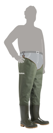 Wodery mocowane do paska kalosze Grand Waders